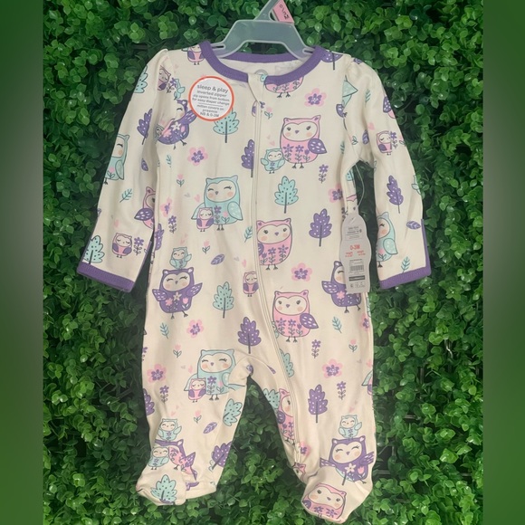 Wonder Nation Baby Sleep & Play Onesie Size 0-3 Months NWT - Picture 2 of 5